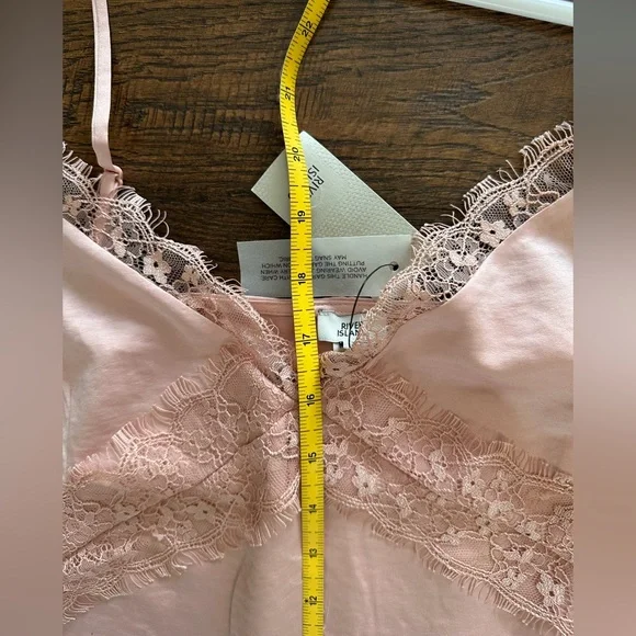 River Island Lace Detail Cami in Mauve to Cream NWT UK SZ 14 converts to US 8 ?? - Picture 13 of 14